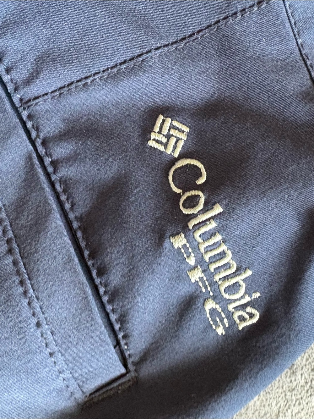 Columbia Navy Blue Embroidered Logo Outdoor Shirt